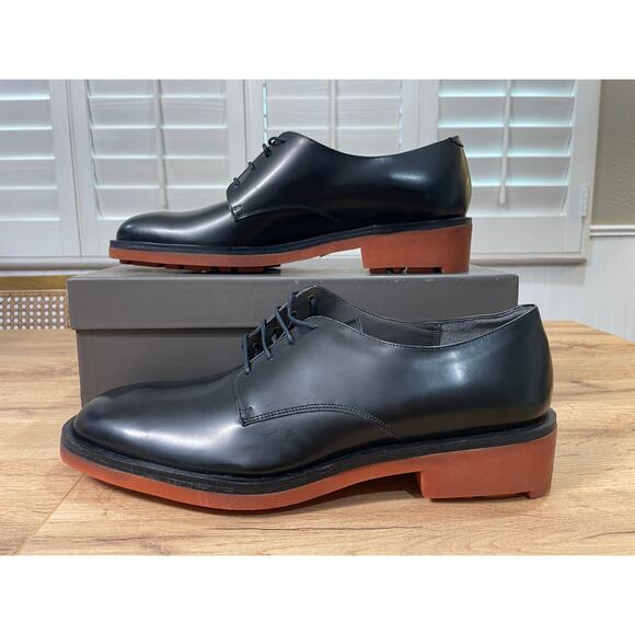 Robert Clergerie Robert-DL Oxford Dress Shoe Black Glazed Leather Size 11 US NIB main image 8